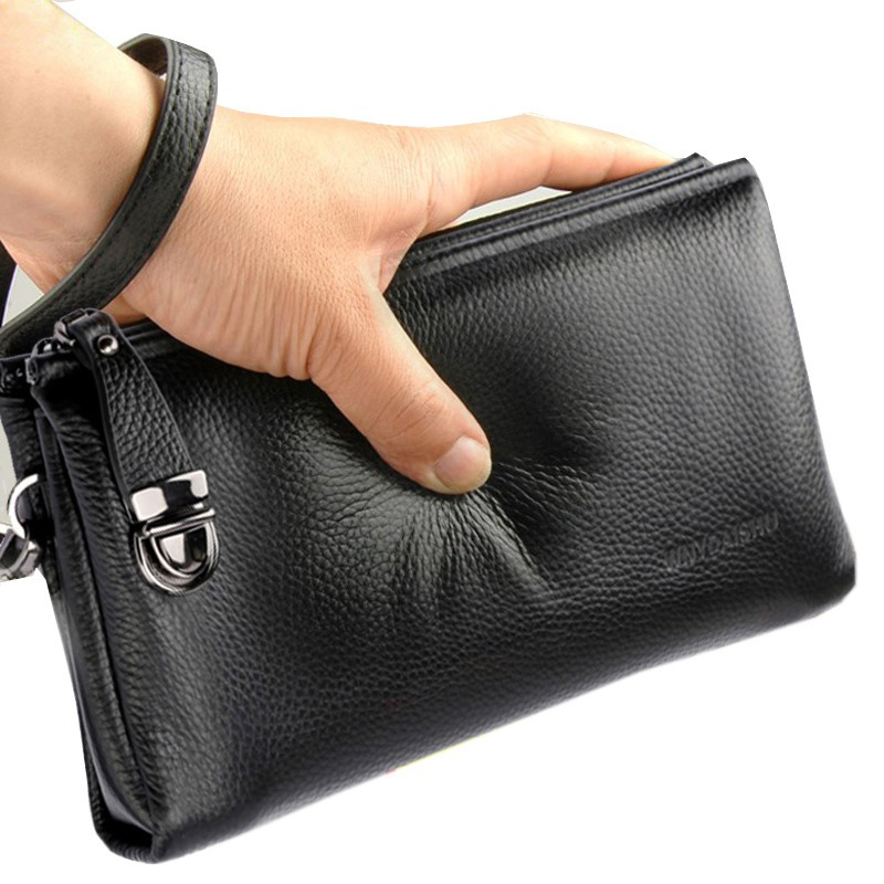 Leather Wallet Men - 2025 핸드백 남자 진짜 소 가죽