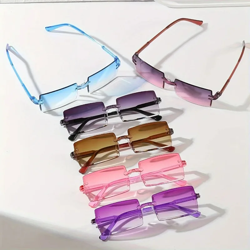 여성용 및 남성용 6개 세트의 세련된 사각형 선글라스, - Sunglasses Uv400 리뷰 및 가격