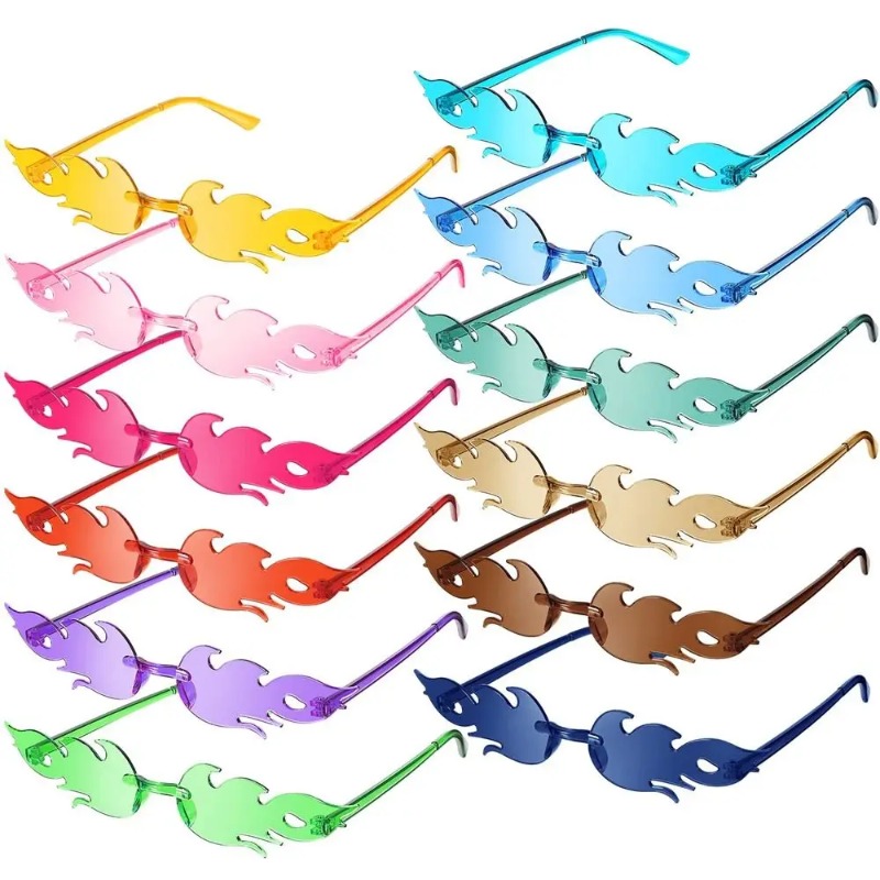 파이어 플레임 선글라스 여성 디자이너 무테 선글라스 트 - Sunglasses Uv400 리뷰 및 가격