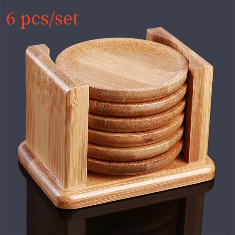 둥근 모양 대나무 컵 받침, 유리 컵, 차 컵, 커피  - Marble Coaster Set 리뷰 및 가격
