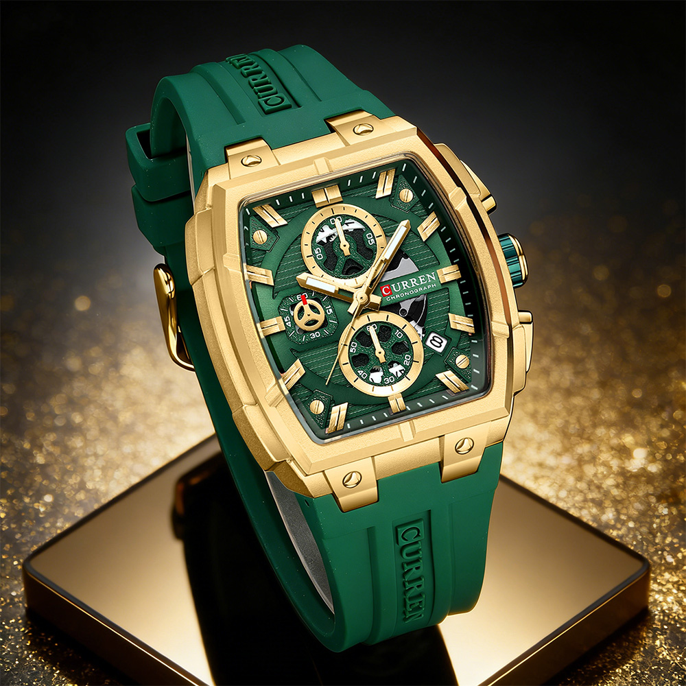 CURREN 남성용 럭셔리 빈티지 시계, 실리콘 스트랩 - Luxury Watch Men 리뷰 및 가격