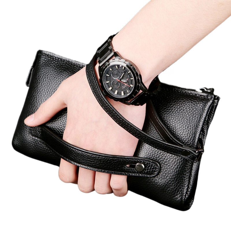 2025 핸드백 남자 진짜 소 가죽 한국어 잠금 클러치 - Leather Wallet Men 리뷰 및 가격