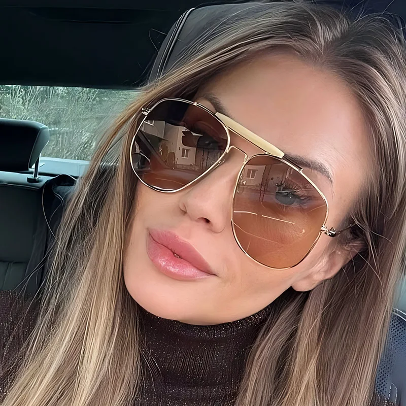 레트로 스타일의 메탈 더블 브리지 선글라스, 여성용,  - Designer Sunglasses 리뷰 및 가격