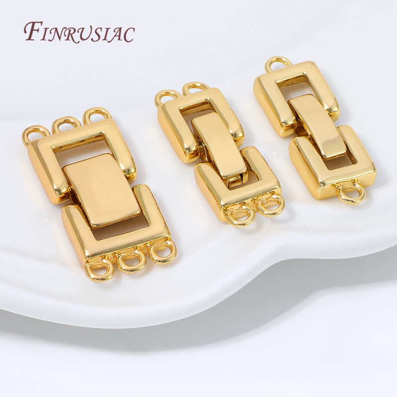 18K 금도금 멀티 스트랜드 클래스프 커넥터 직사각형  - Gold Plated Jewelry 리뷰 및 가격