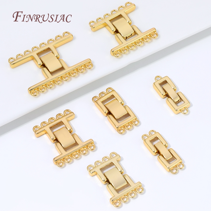 18K 금도금 멀티 스트랜드 클래스프 커넥터 직사각형  - Gold Plated Jewelry 리뷰 및 가격