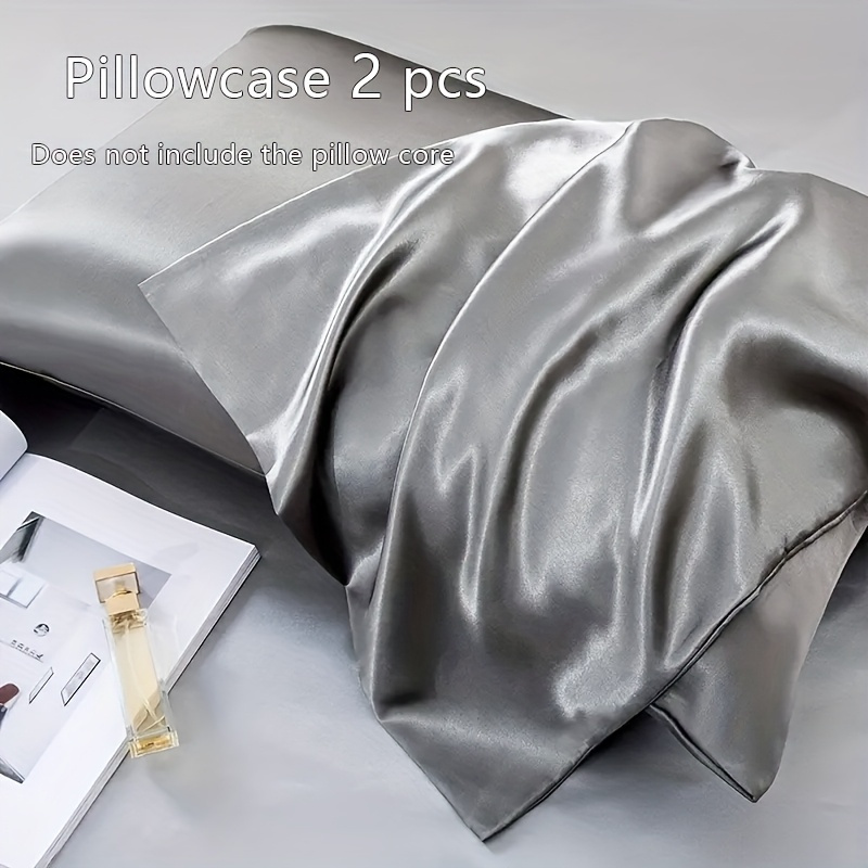 2피스 새틴 베갯잇 세트, 부드럽고 통기성 좋은 시원한 - Silk Pillowcase 리뷰 및 가격