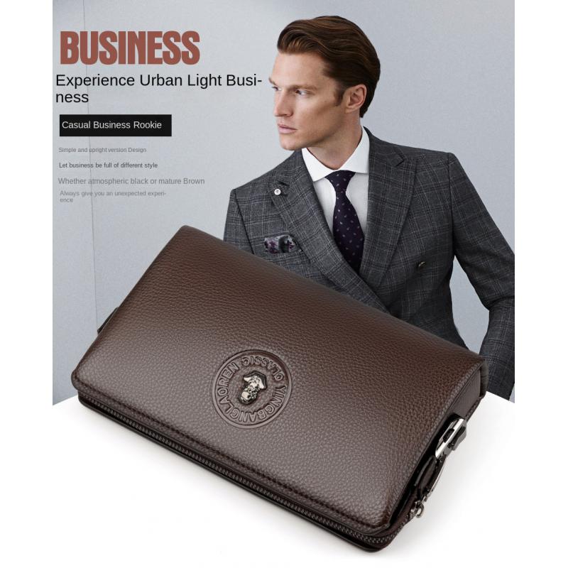 남성용 롱 머니 월렛 휴대폰 파우치 남성용 메신저 백  - Leather Wallet Men 리뷰 및 가격