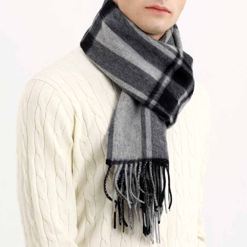 파시미나 스카프 남자 겨울 스트립 솔리드 격자 무늬 양 - Cashmere Scarf 리뷰 및 가격
